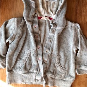 Burt’s Bees Baby Velour Snap Hoodie, 18m
